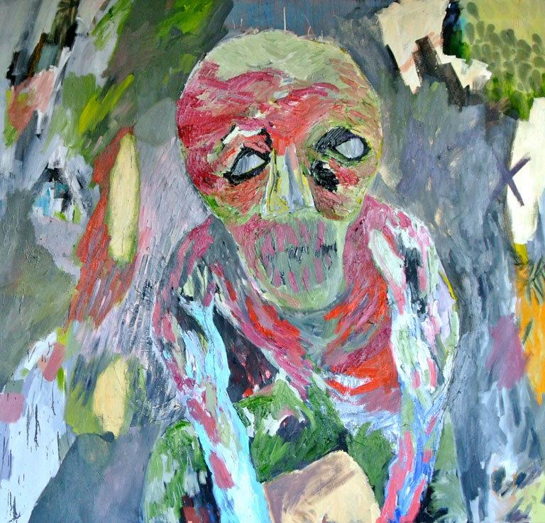 Christopher Wempen, Der Sitzende, Öl auf Leinwand, 2012, 170 x 180 cm